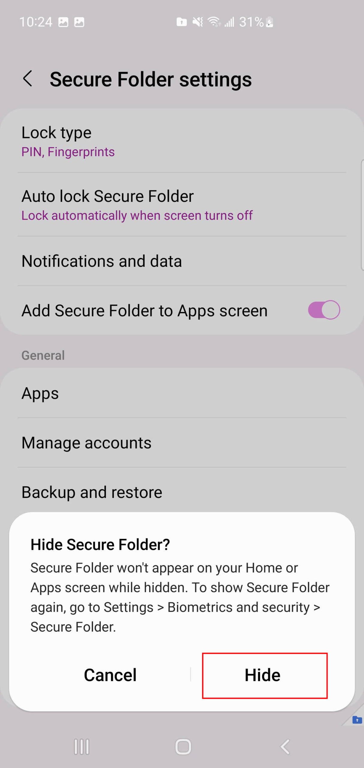 How to hide the Samsung Secure Folder App (5)