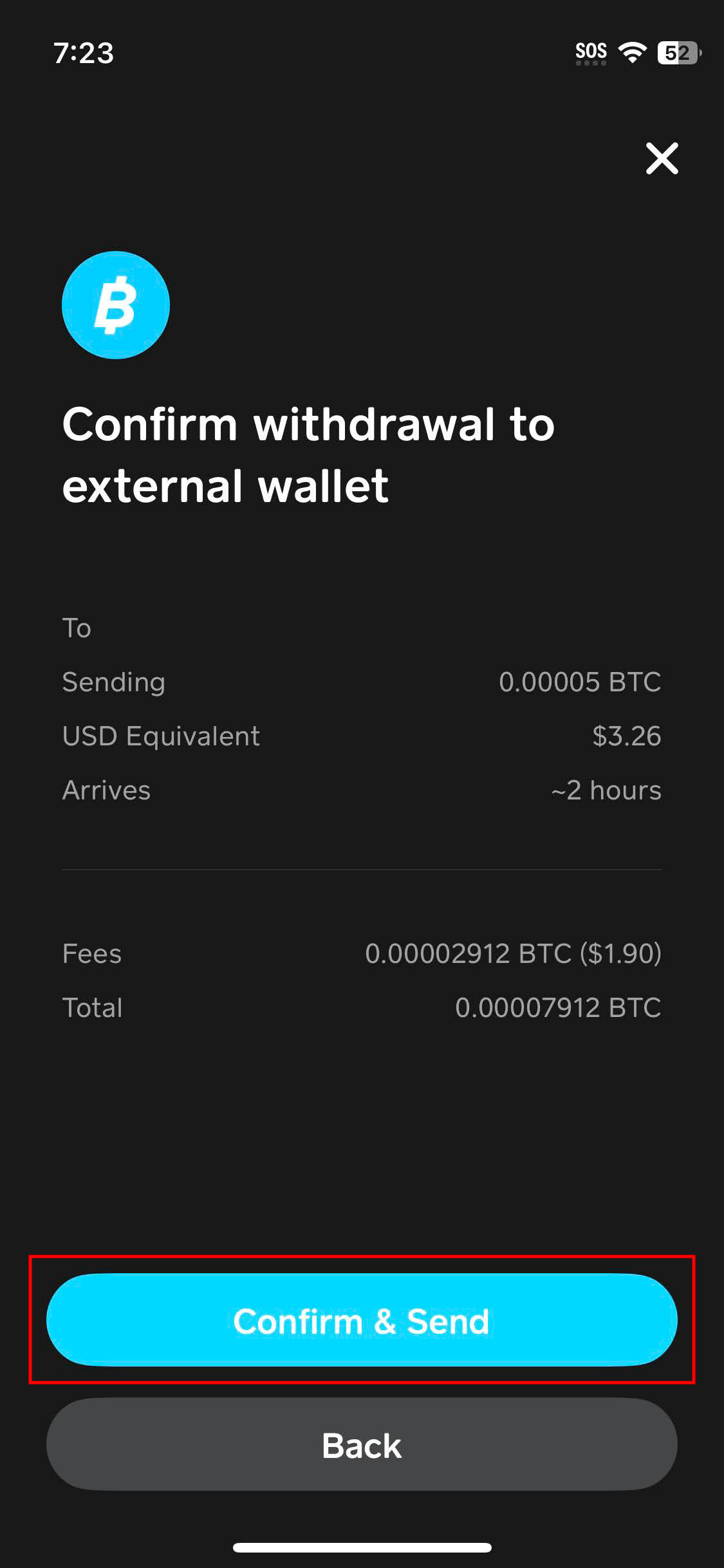 How to send Bitcoin on Cash App to a Bitcoin wallet (8)