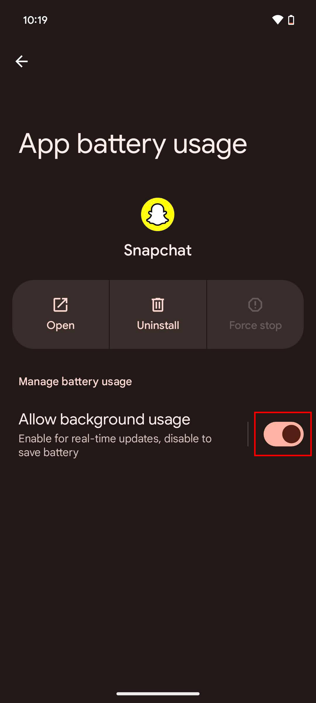 How to turn off background usage for an Android app (4)