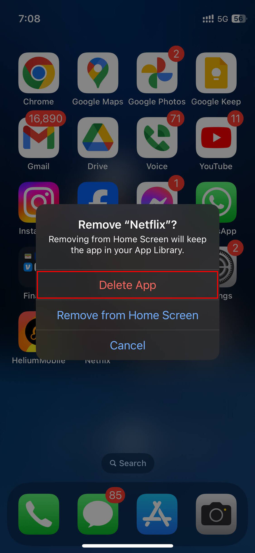 How to uninstall Netflix on iPhone (3)