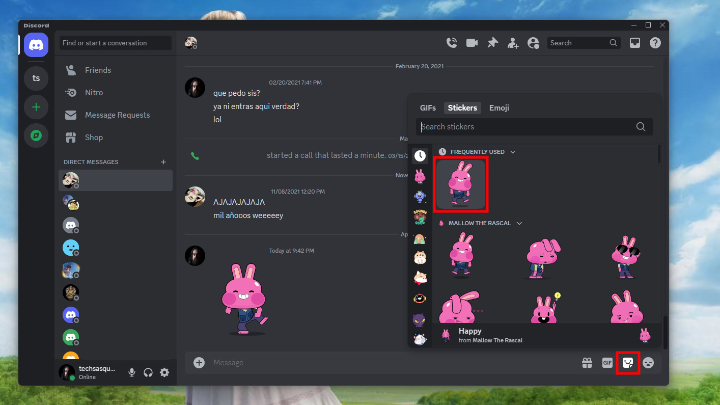 How to use Discord stickers on desktop