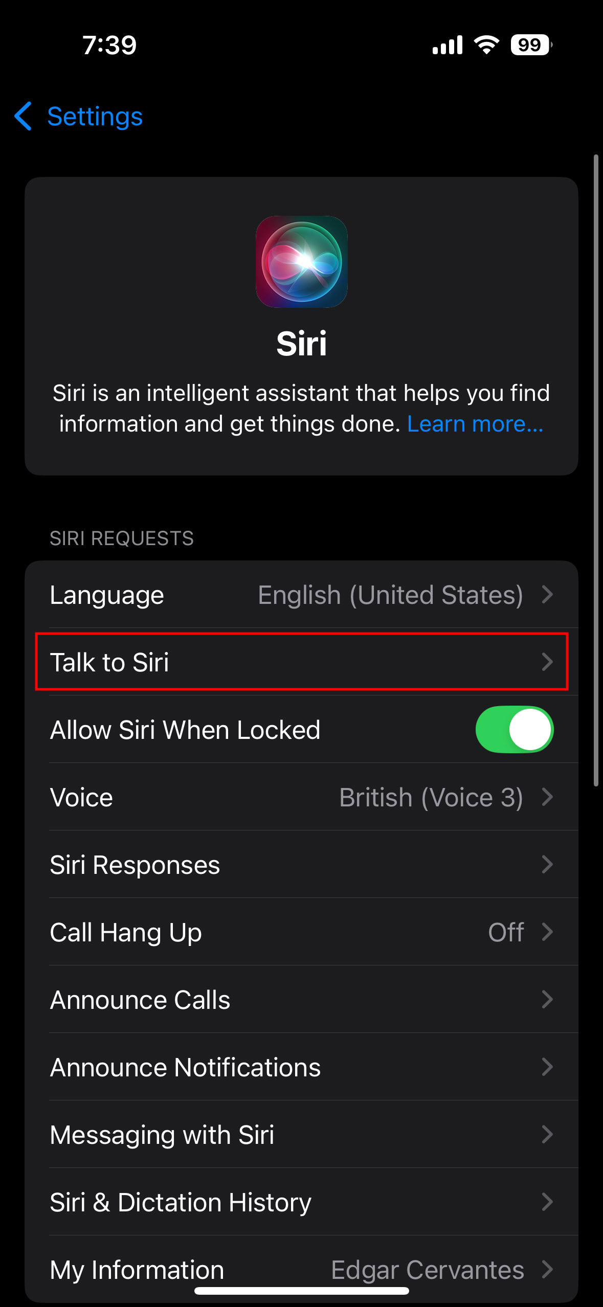 How to enable Siri 2