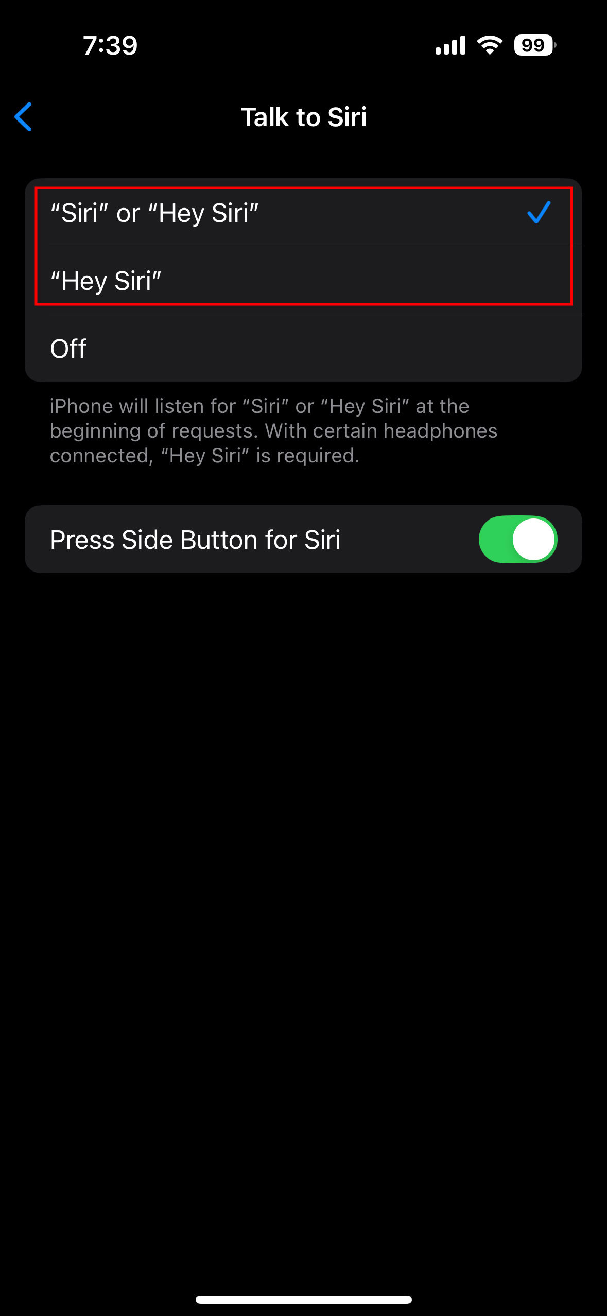 How to enable Siri 3