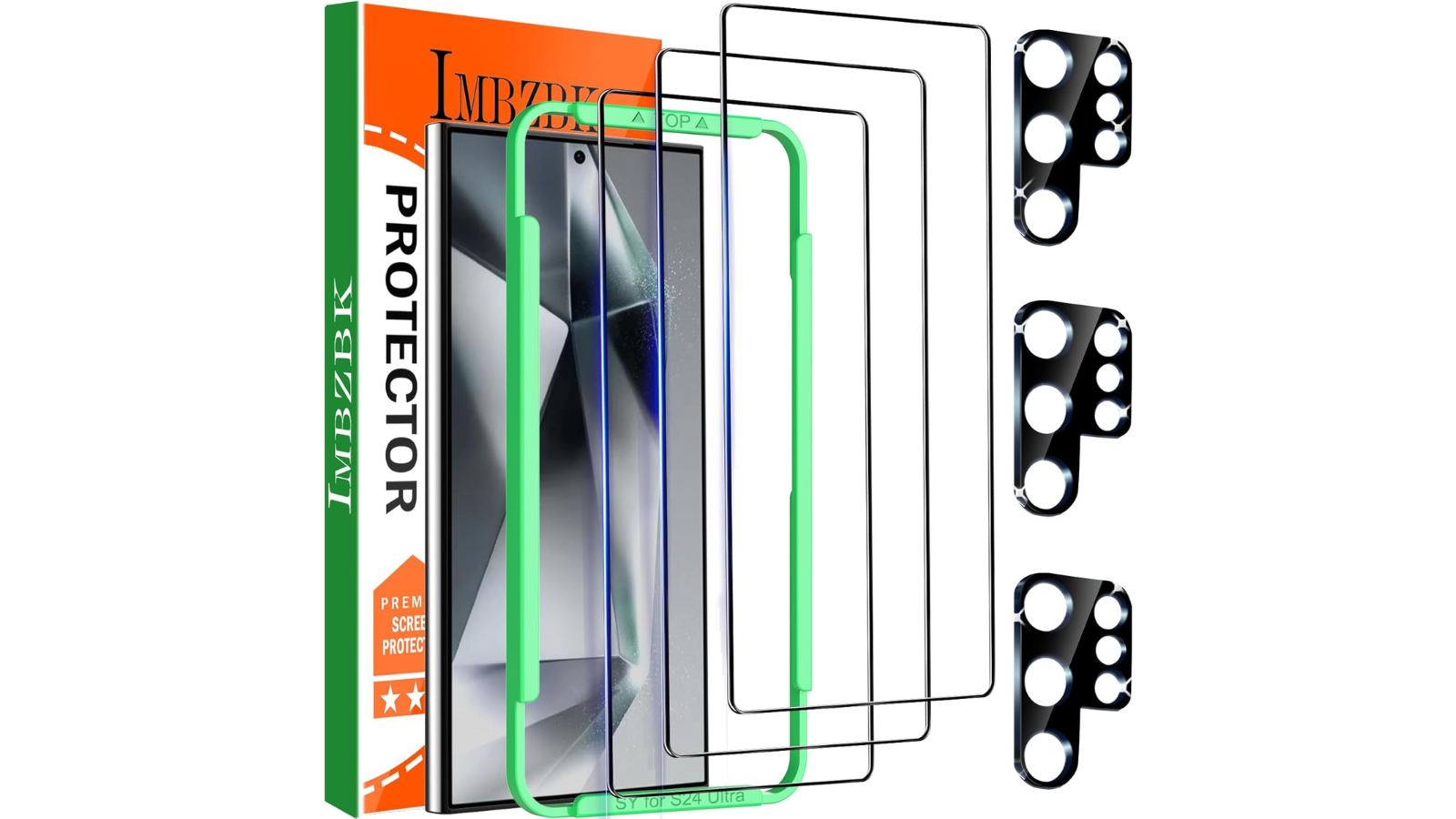 Olixar Two Pack Tempered Glass Camera Protectors - For Samsung Galaxy S24  Ultra