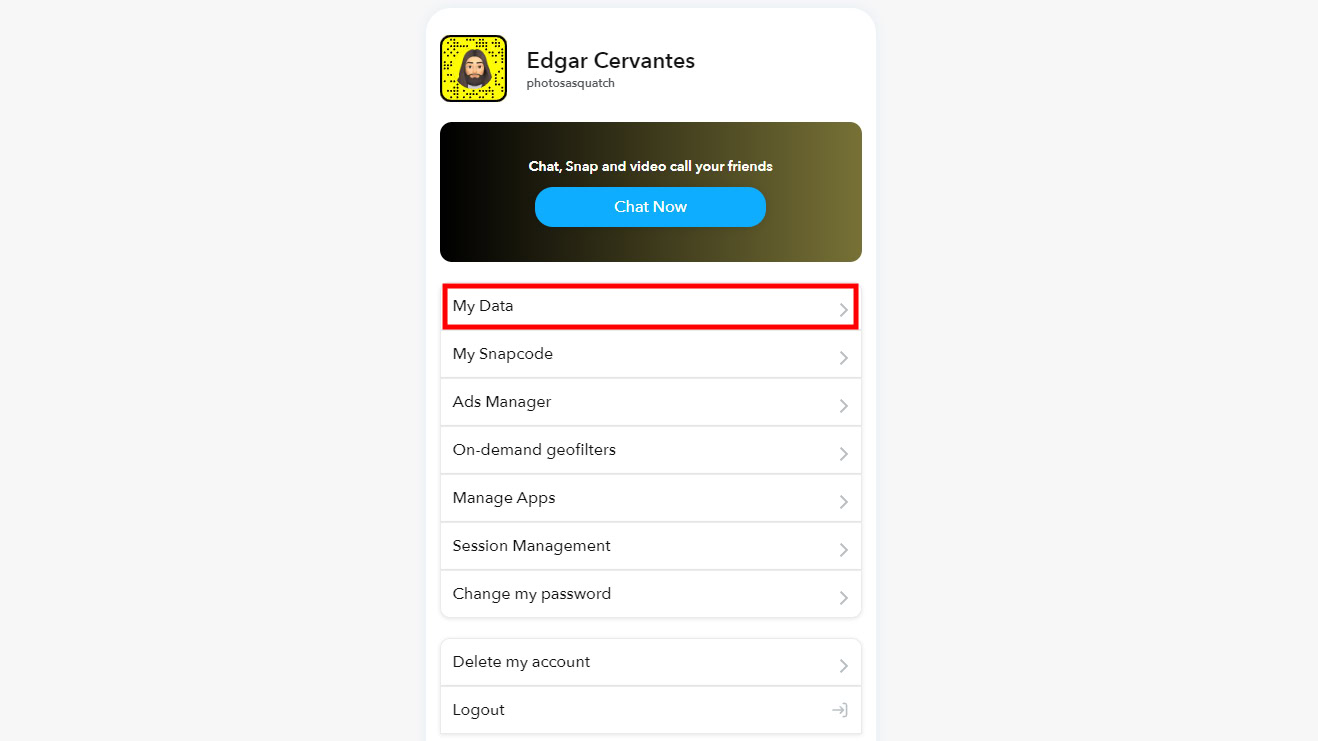 How to download Snapchat data using a browser (3)