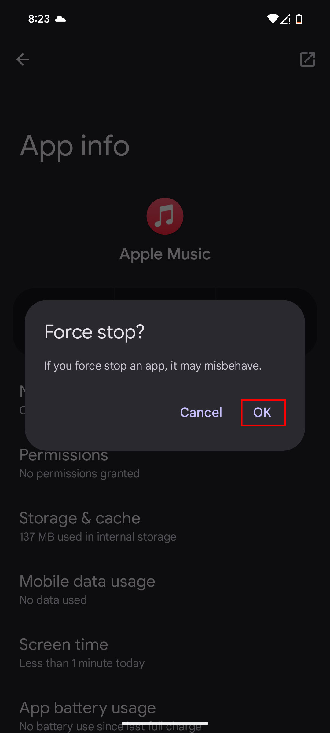 How to force close Apple Music app on Android (4)