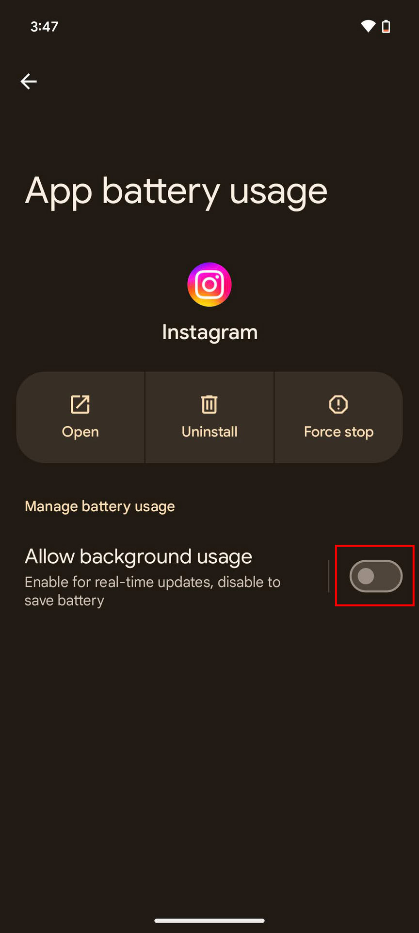 How to turn off background activity on Android (4)