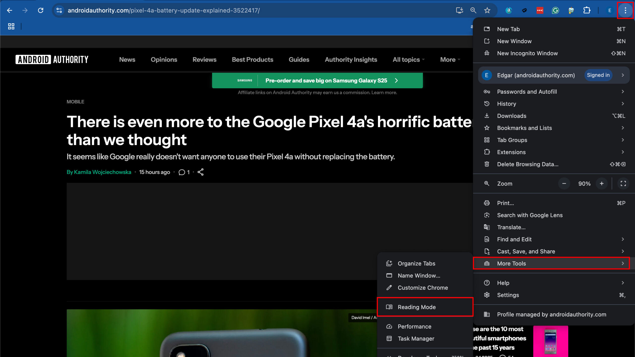 How to use Reading mode on Chrome 1