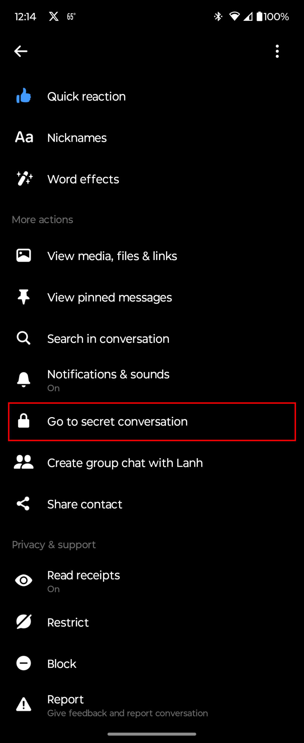 How to receive notifications for screenshots in Messenger chats (3)