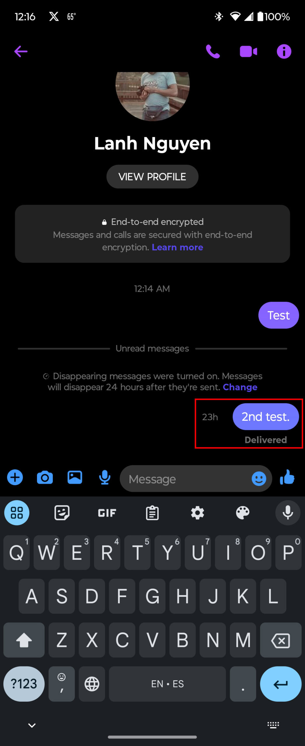 How to receive notifications for screenshots in Messenger chats (7)