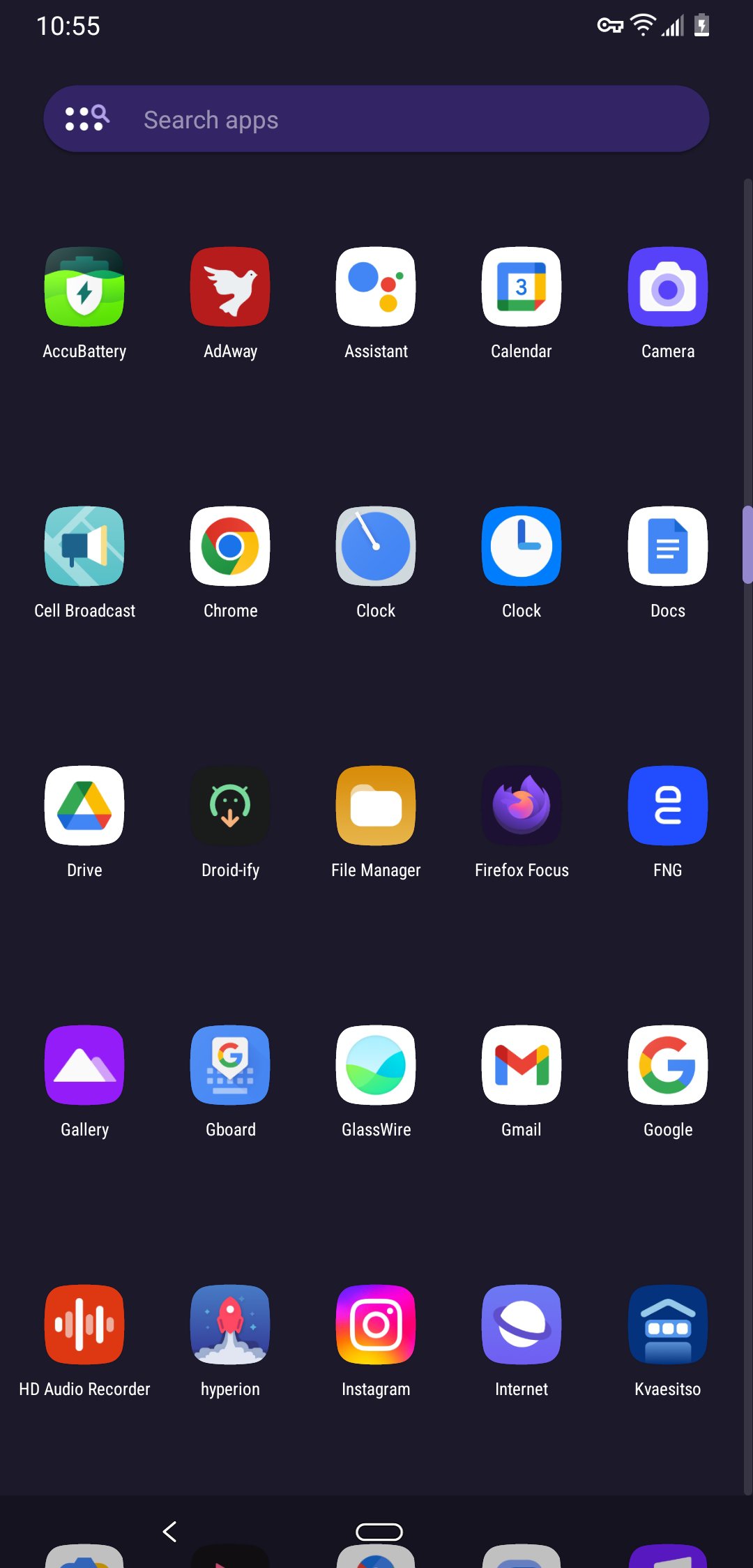 Nova Launcher app drawer