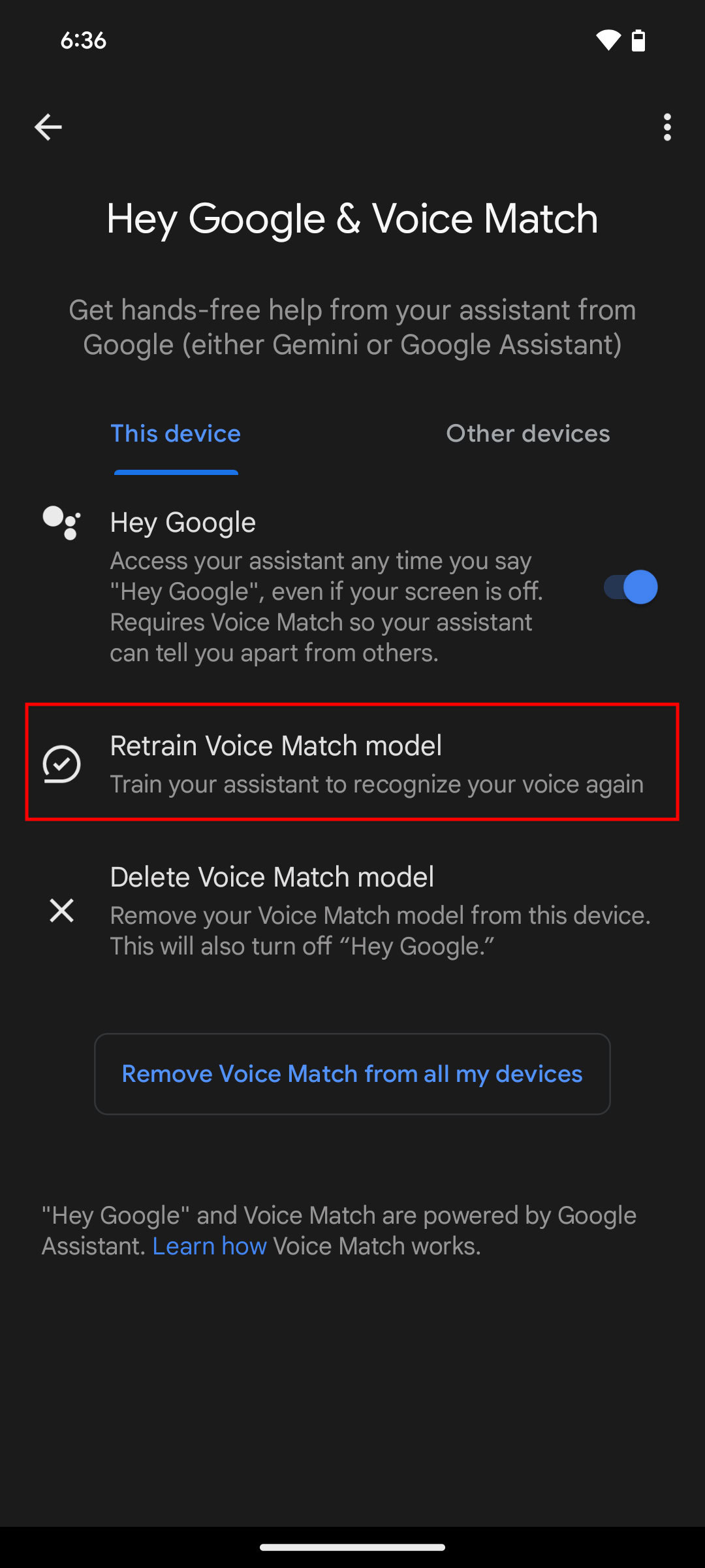 How to retrain Google Assistant Voice Model (5)