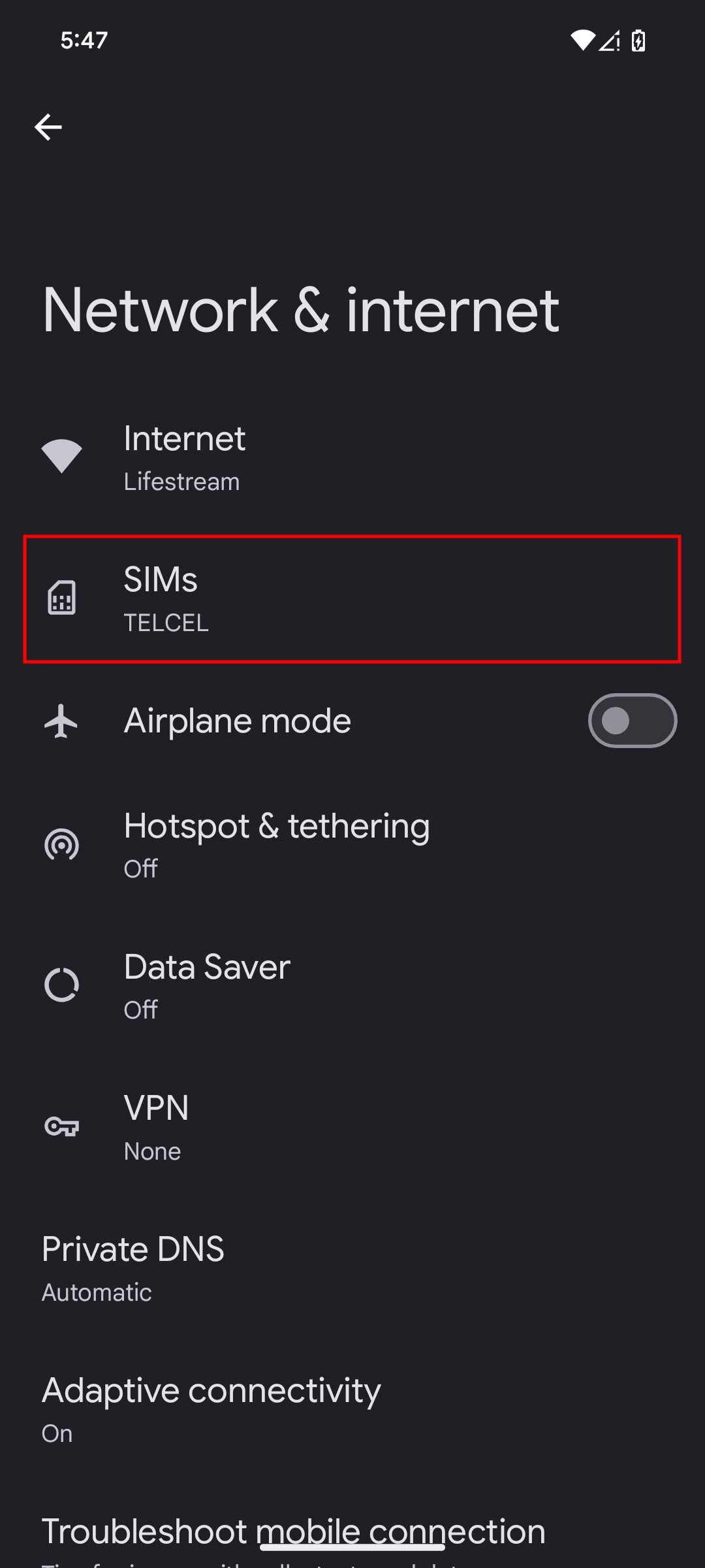 How to turn on mobile data on Android 15 (2)