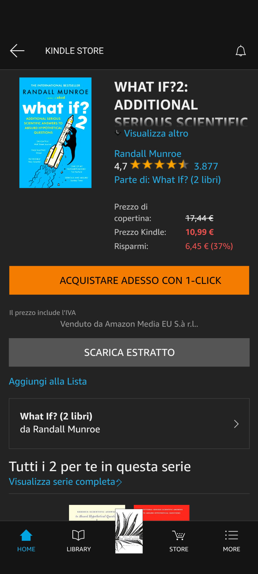 Amazon Kindle 1 click buy