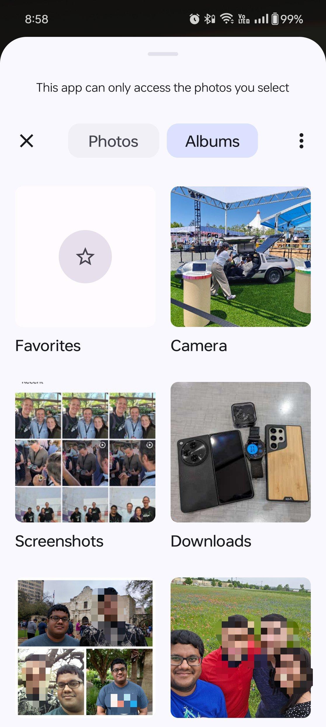 Android Photo Picker Album Tab