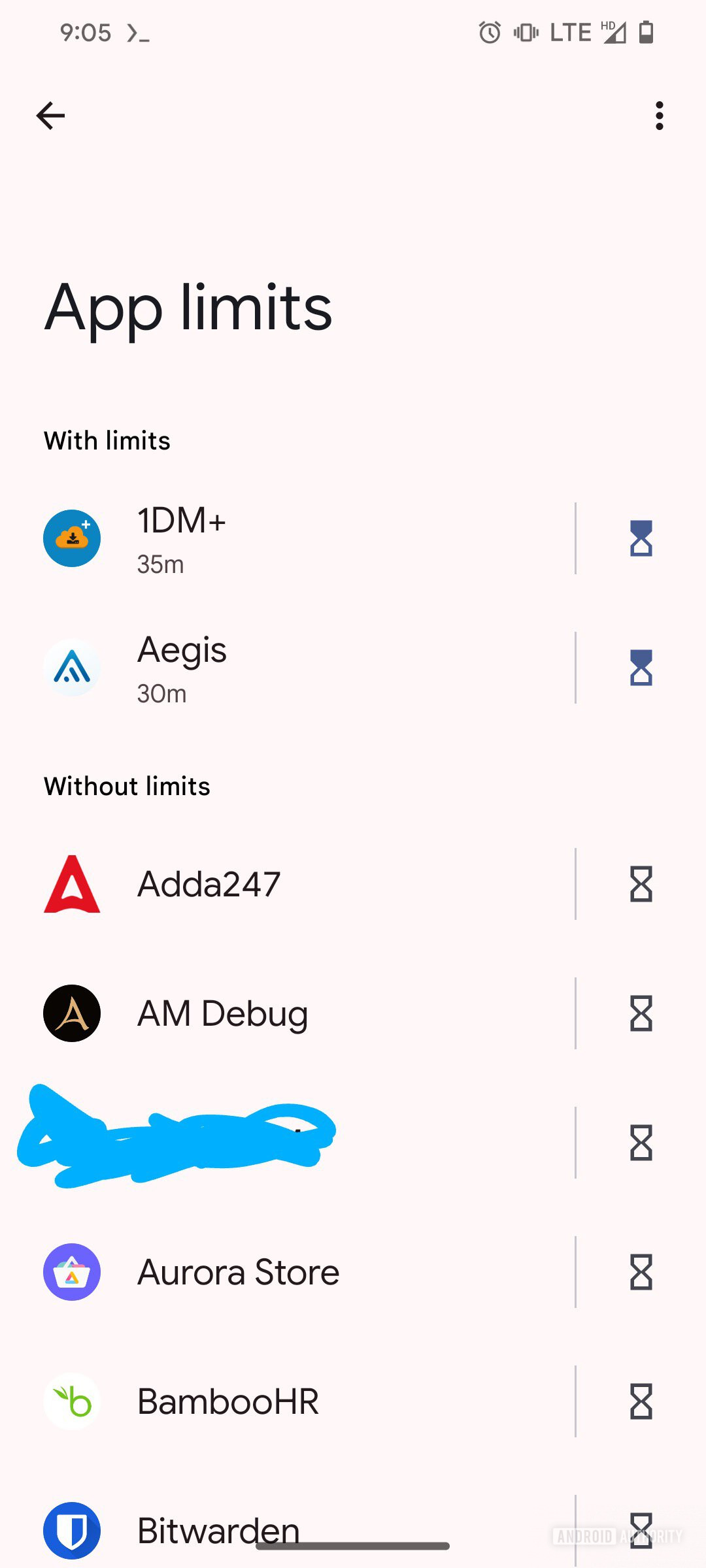 Digital Wellbeing new app limits sections