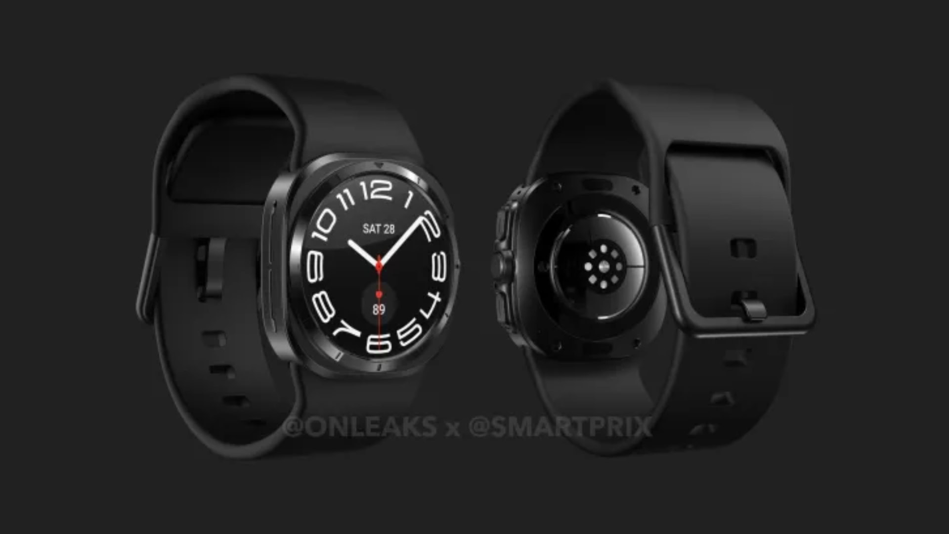 Galaxy Watch 7 Ultra priekšējā un aizmugurējā noplūde