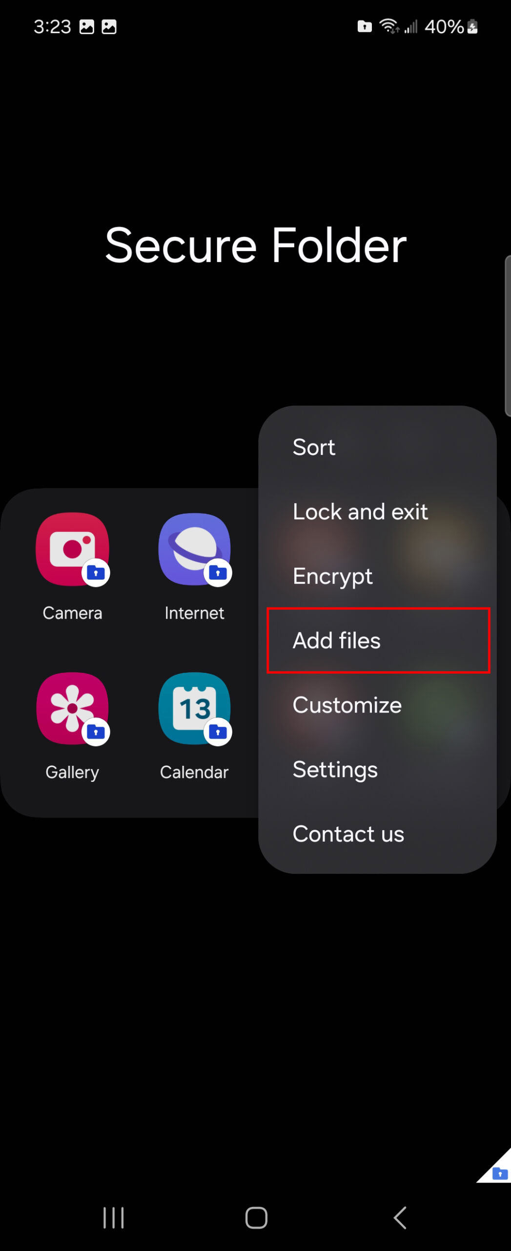 How to add files to Samsung Secure Folder using the app 3