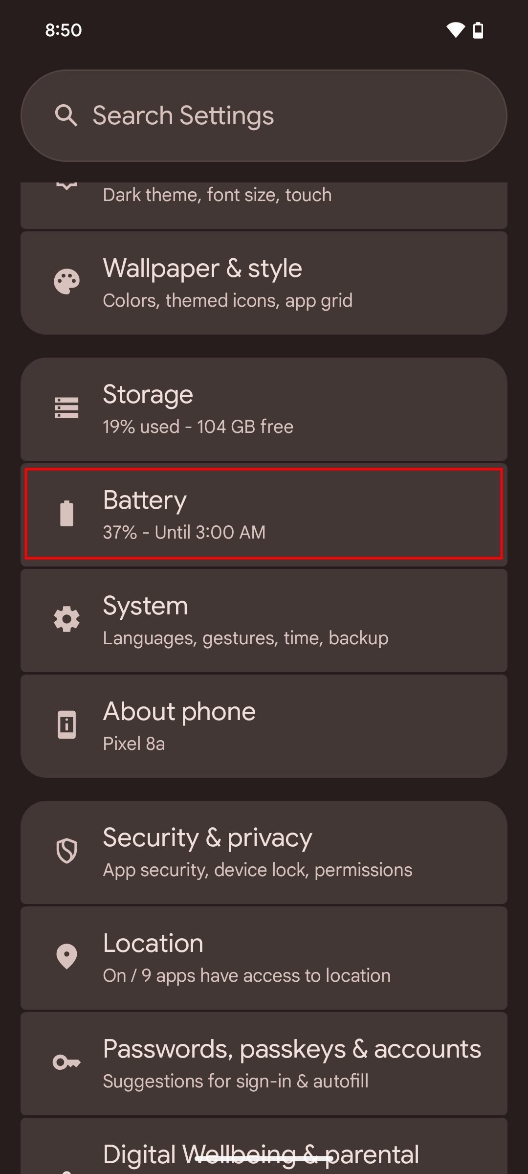 How to check battery usage on Android 15 1