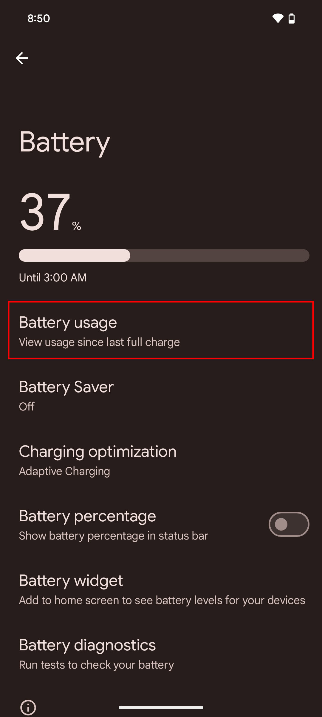 How to check battery usage on Android 15 2