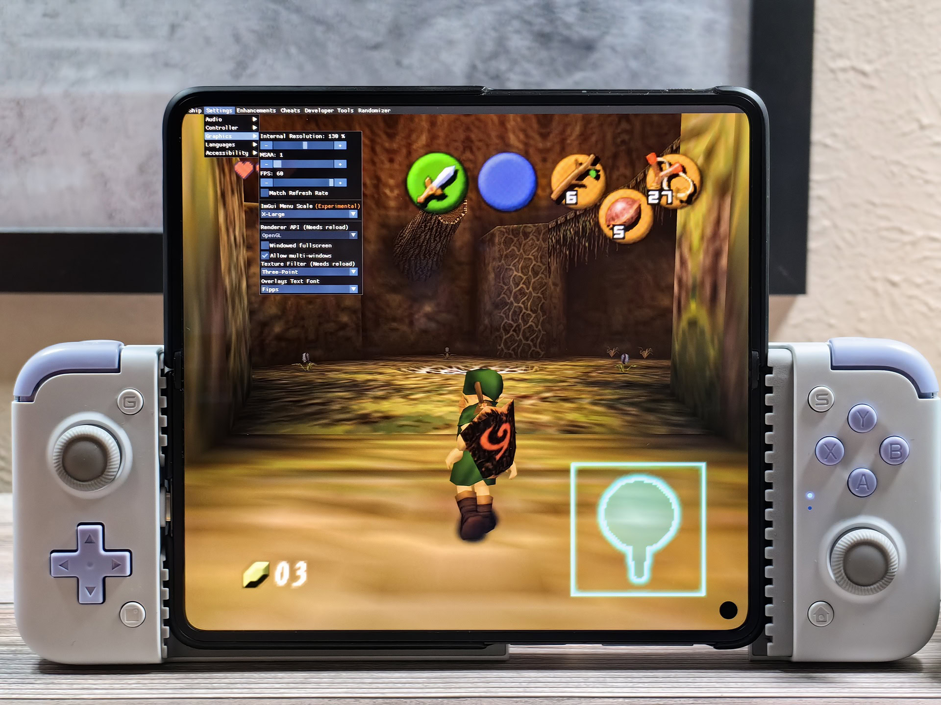 Ocarina of Time Android port graphics