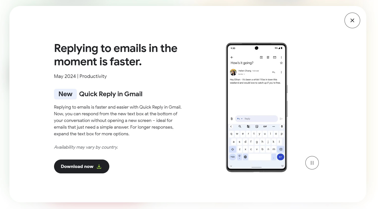 Google rolls out a new Quick Reply feature in Gmail for Android