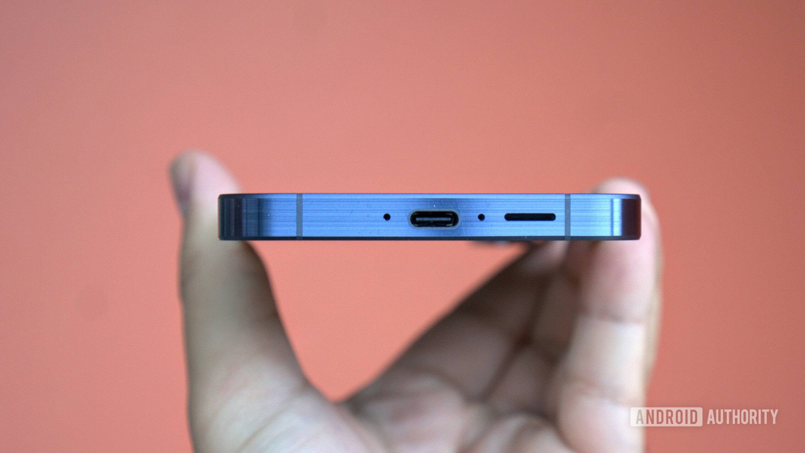 Samsung Galaxy A55 5G showing USB C charging port resized