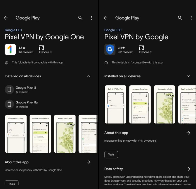 Pixel VPN by Google rebranding