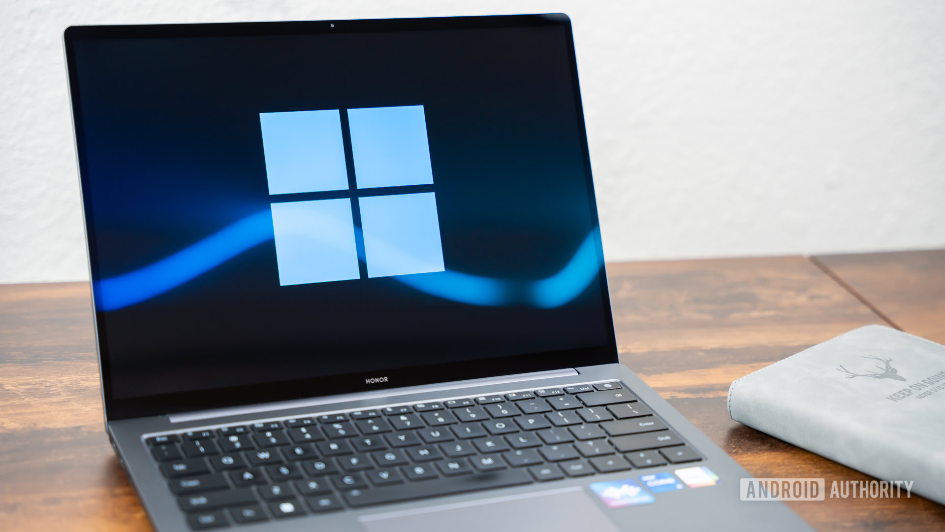 Windows logo on laptop stock photo (17 )