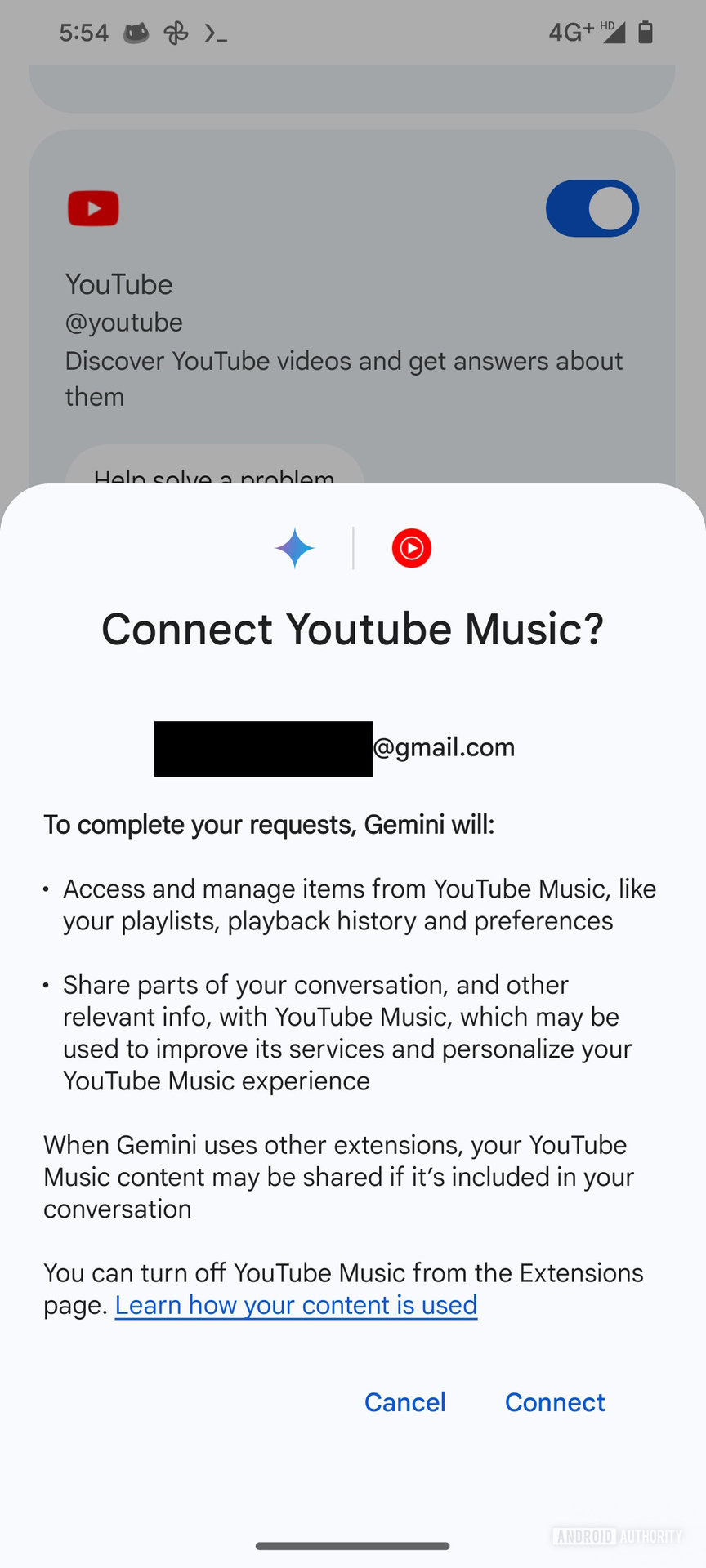 YouTube Music вскоре может получить собственное расширение Gemini