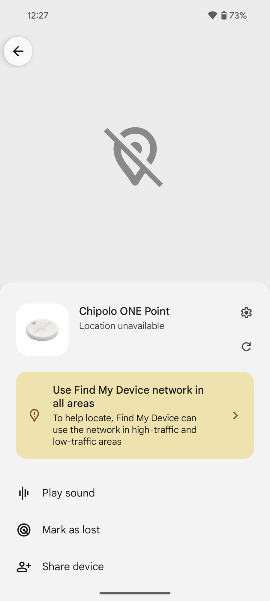 google find my device app screenshot chipolo trackers one point setup 4