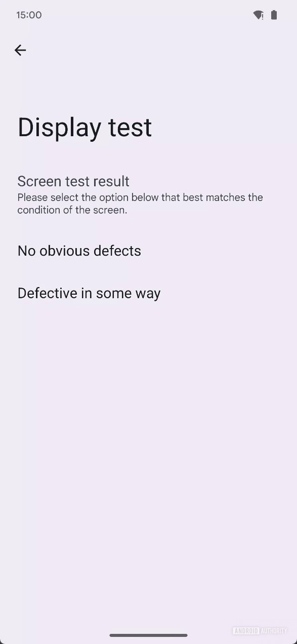 3 device diagnostics display test C