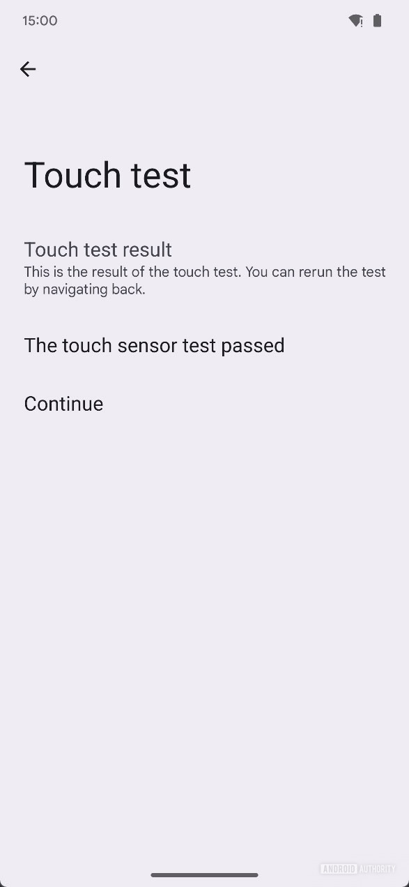 4 device diagnostics touch test C