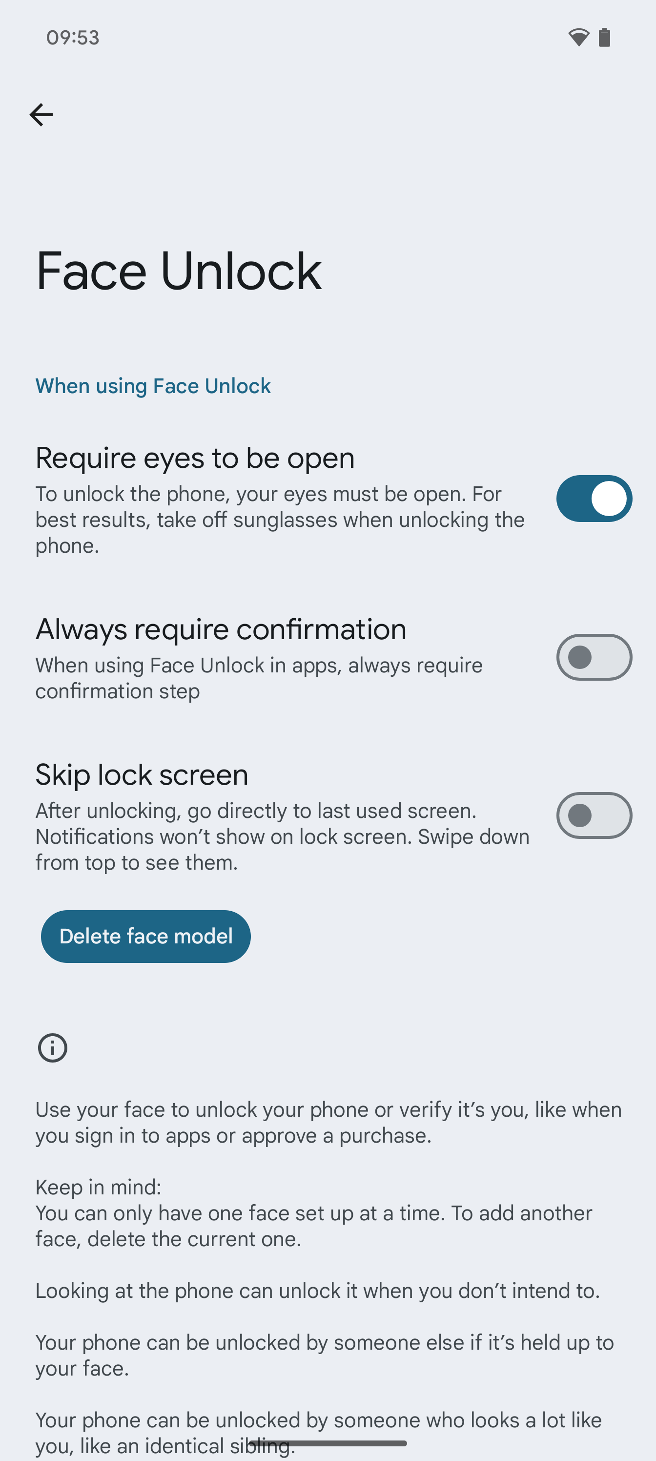 Android 15 fingerprint unlock settings