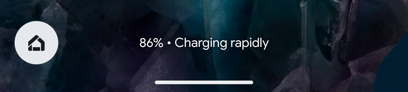 Android lock screen charging rapidly