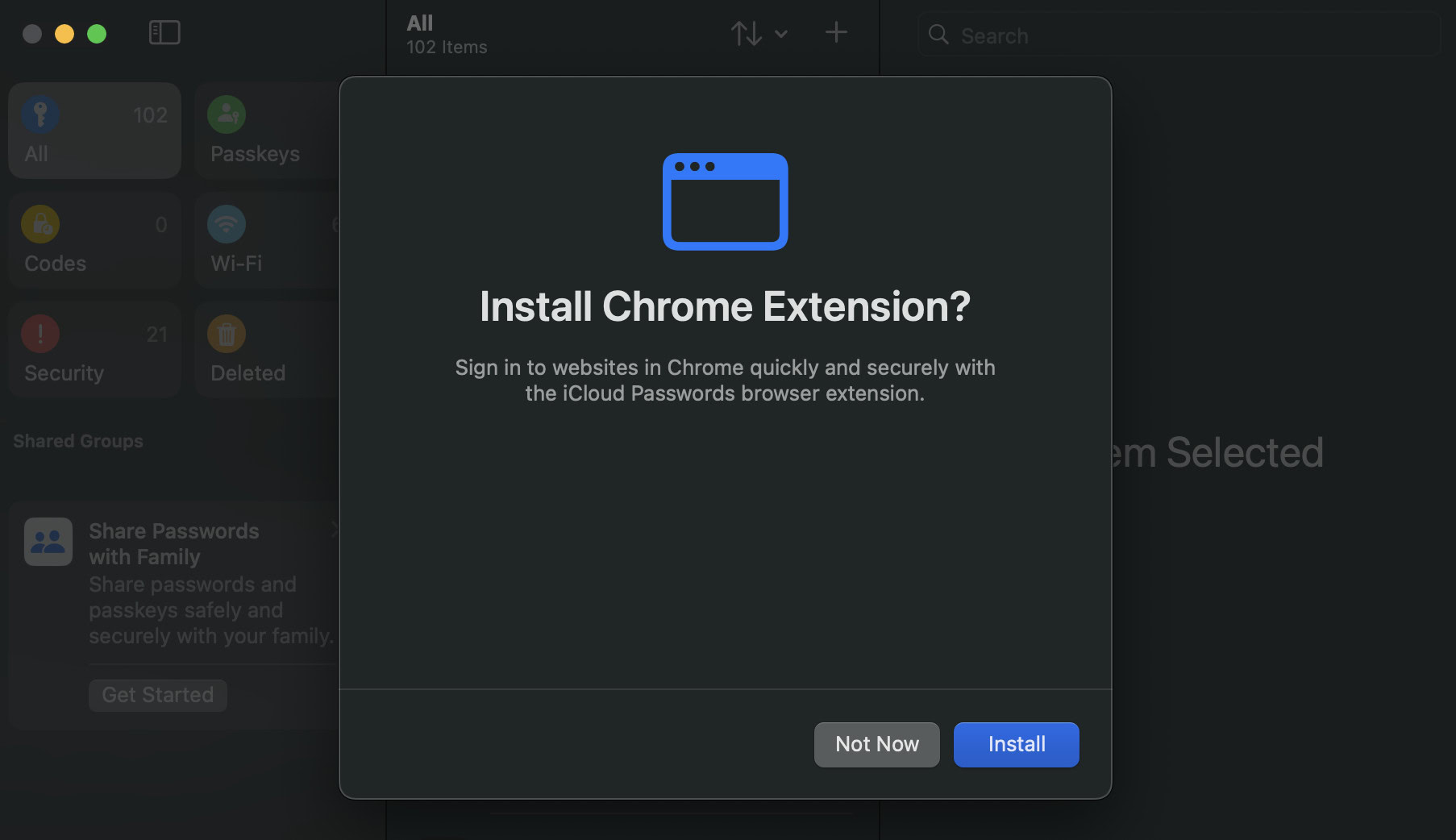 Apple Passwords install Chrome