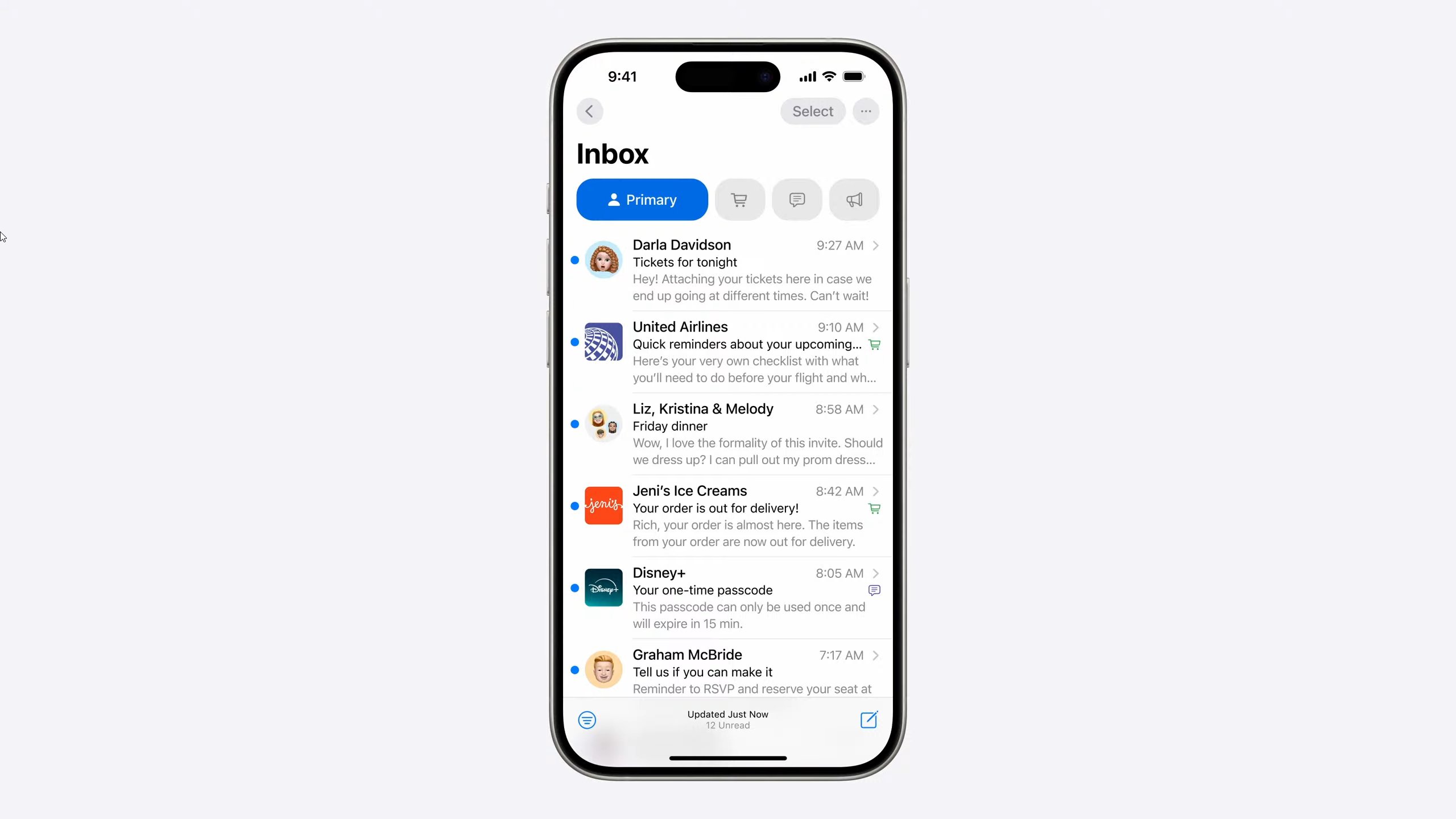 Mail categories are one of the new iOS 18 features