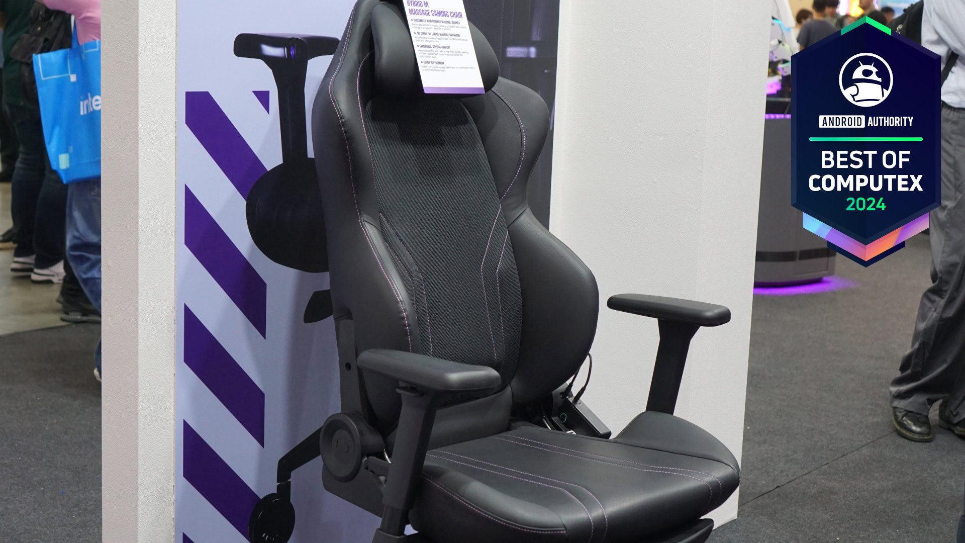 The Coolermaster Massage Gaming Chair at Computex.