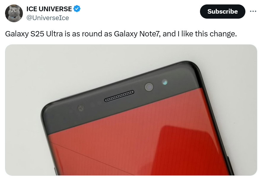 Ice Universe S25 Ultra Note 7