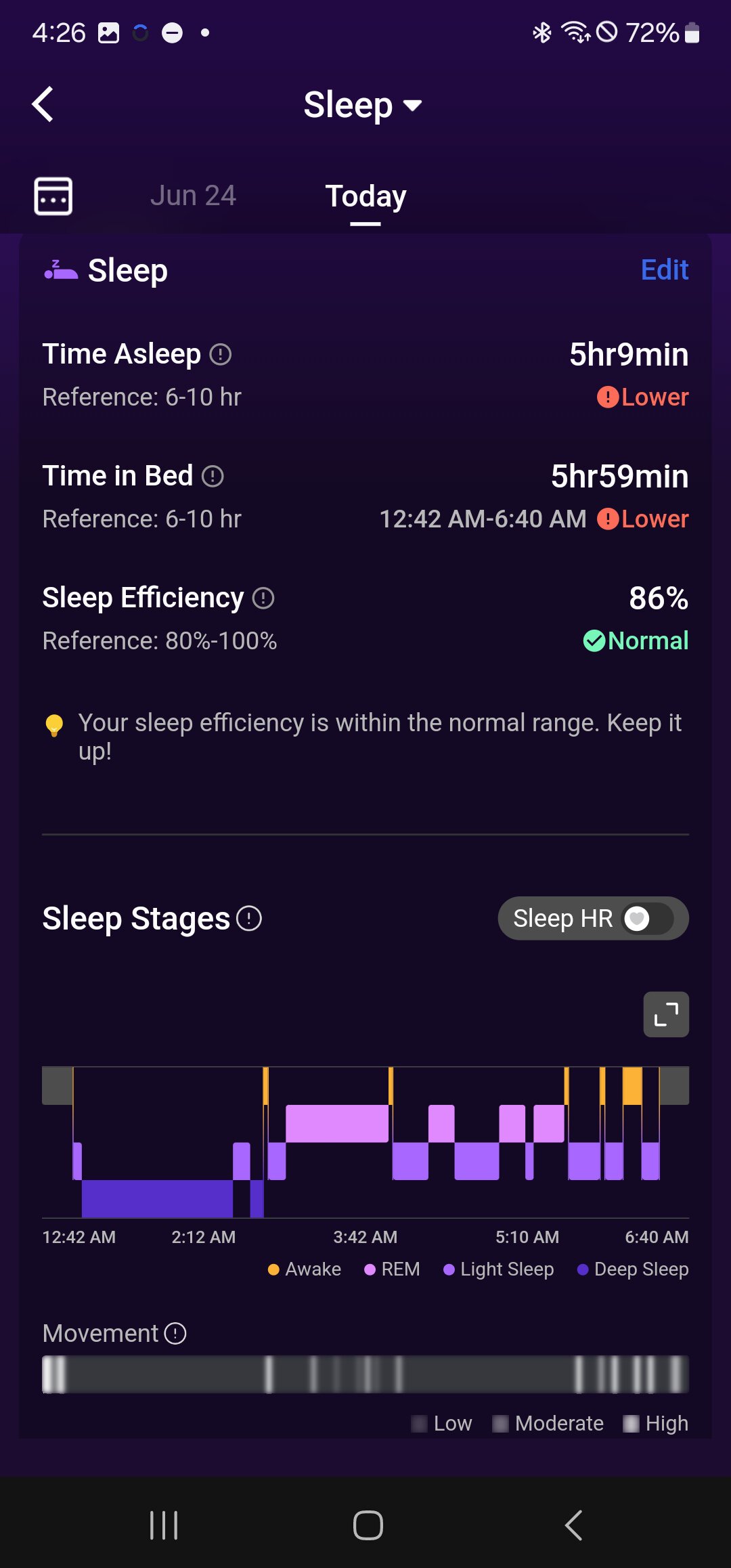 RingConn App Sleep Details 2