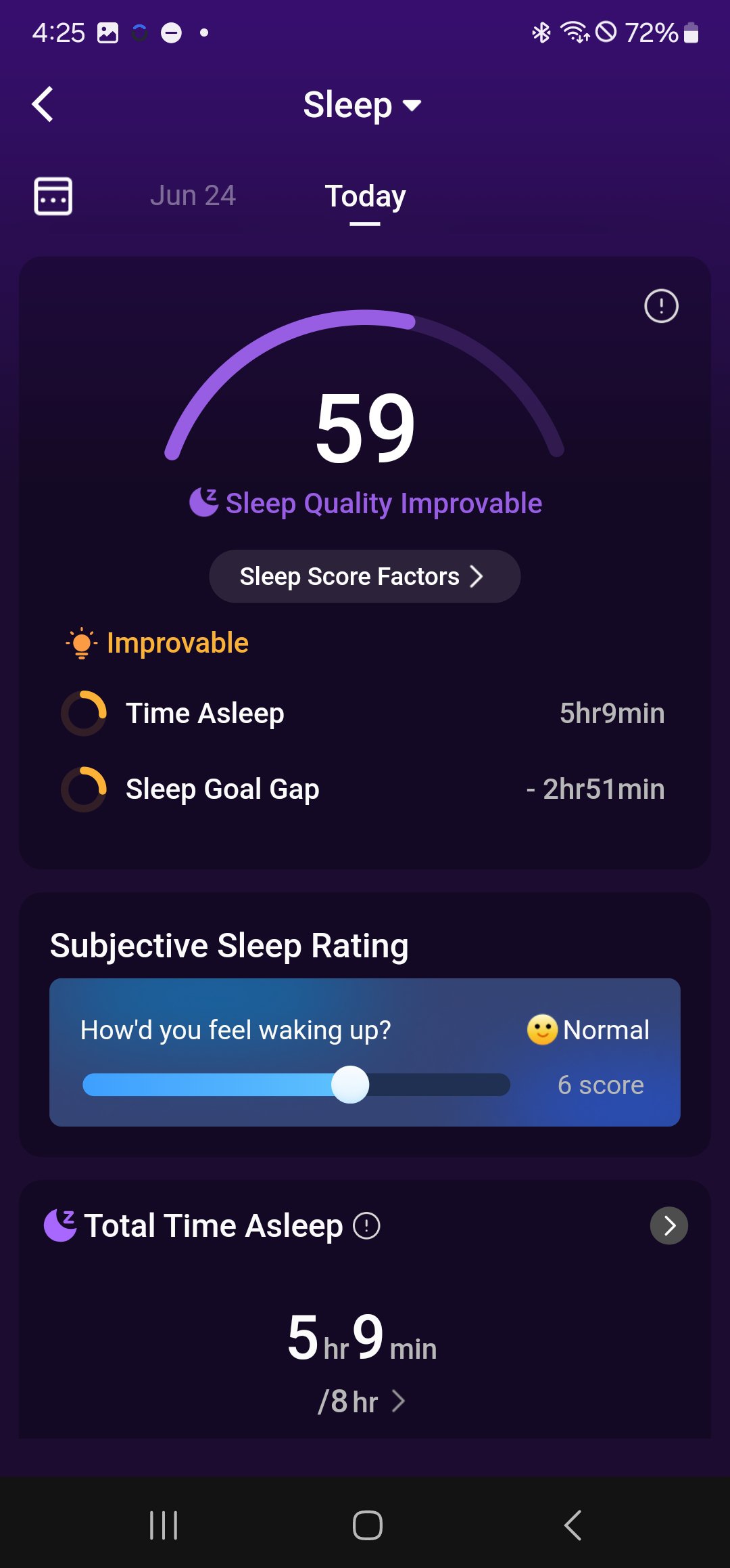 RingConn App Sleep Details