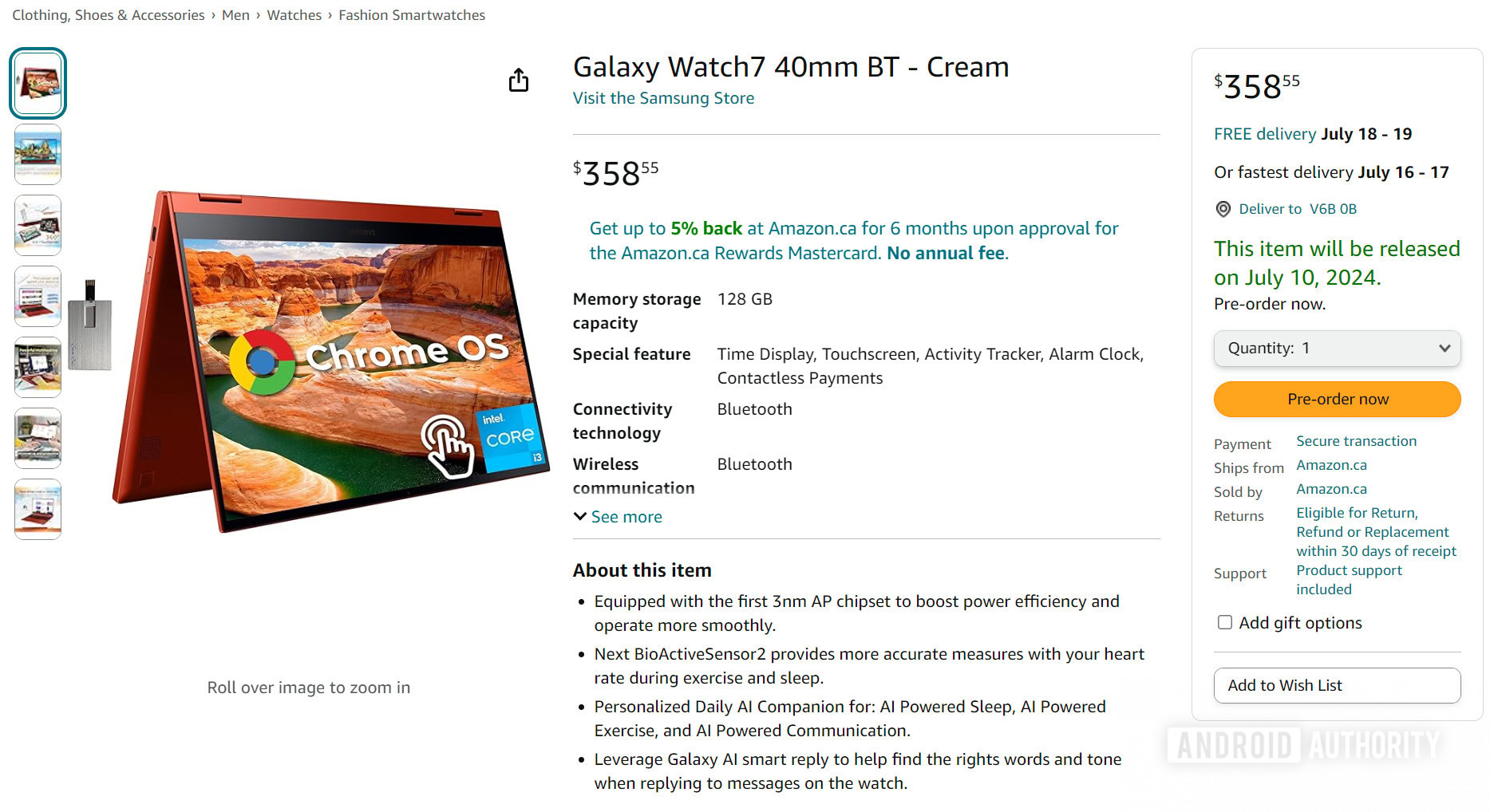 Samsung Galaxy Watch 7 Amazon Canada