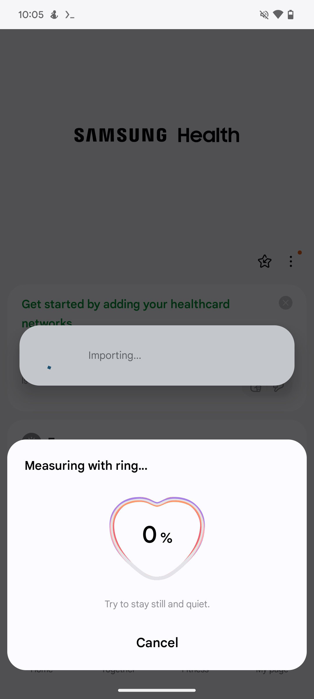 Samsung Health Heart rate measurement