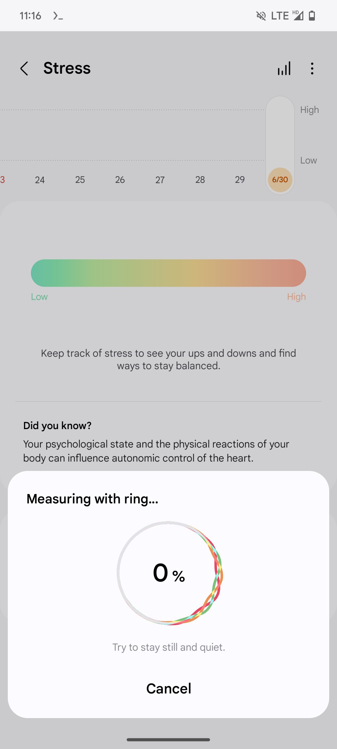 Samsung Health Stress tracking