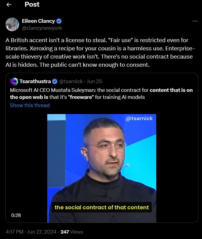 Mustafa Suleyman interview quote Twitter screenshot