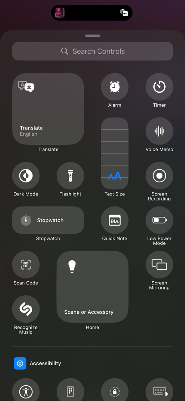 iOS 18's customizable Control Center