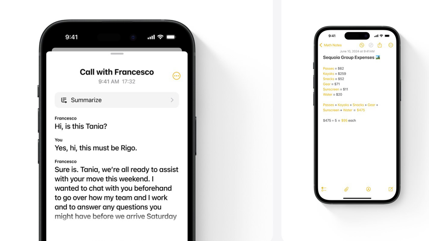 iOS 18 features of the iPhone Notes App