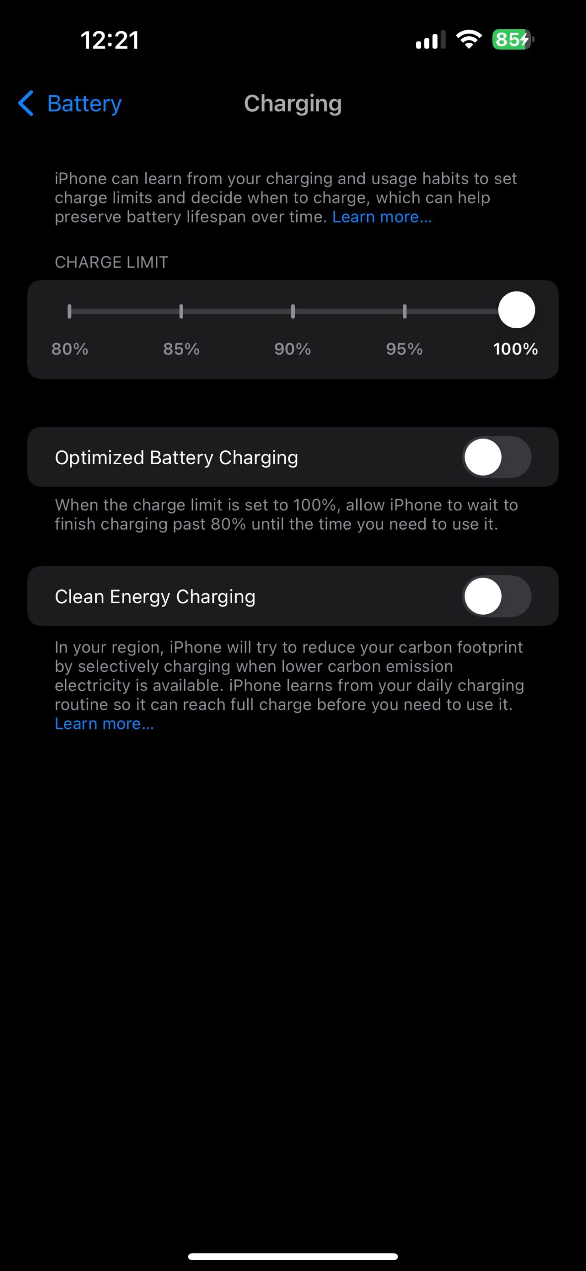 ios 18 charging limits