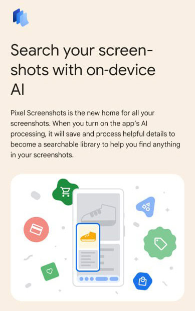 Pixel Screenshots app intro 1