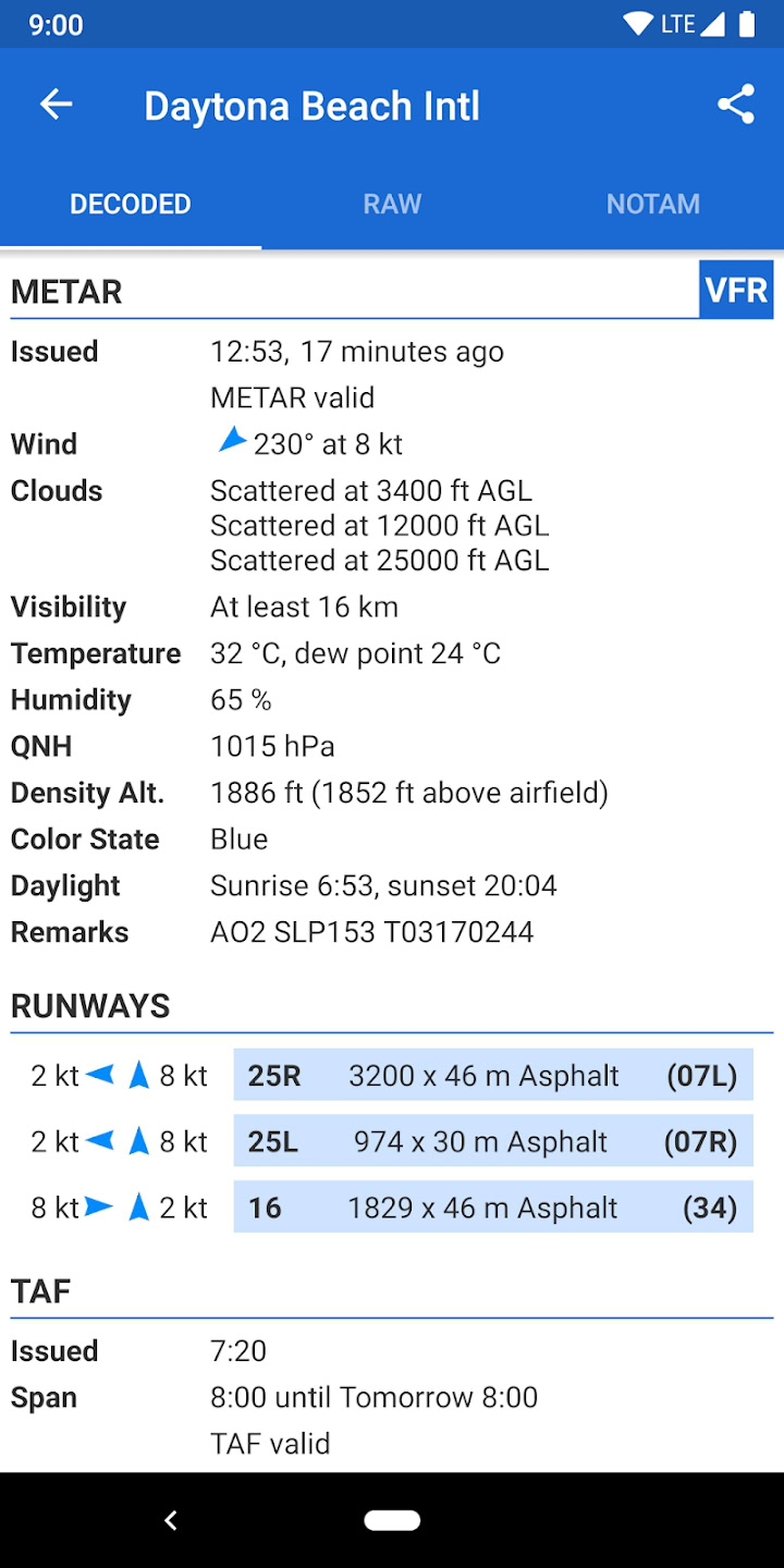 Avia Weather Android app screen 03